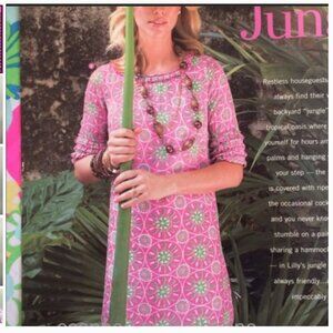 Lilly Pulitzer Dasha Silk Blend Pink Floral Medalion Dress - Size 0